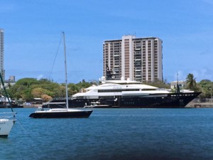 The Alfa Nero, one of the world's largest private yachts, measuring 269 ft, was docked in San Juan for several weeks earlier this year.