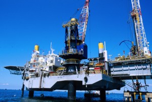 Massive offshore drilling platform operates in Venezuela's Lake Maracaibo. Through the Petrocaribe initiative, Venezuela has become a major source of crude oil and petroleum byproducts to 17 countries in Central America and the Caribbean. (Credit: Larry Luxner)