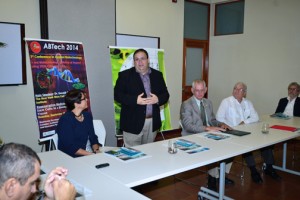 From left: Patricia Ortiz-Bermúdez, associate coordinator of BIOTEC; (standing) Carlos Ríos Velázquez; John Fernández-Van Cleve; and Alejandro Ruiz, program director and former RUM rector.