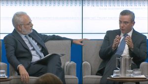 David Wessel, director of the Hutchins Center on Fiscal and Monetary Policy, moderates a discussion at Brookings with Puerto Rico Gov. Alejandro García-Padilla.