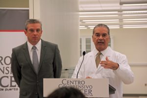 Gov. García-Padilla and Luis Clavell, executive director of the state-of-the-art hospital during Thursday's walk-through.