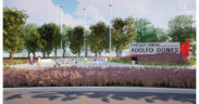 Artist rendering of Adolfo Dones Park after the proposed renovation.