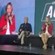 From left: Jorge Ramírez, founder of Agroempresarios, and Isamarie Sandoval, COO of Supermercados Econo, speak during the Agrohack summit in San Juan. (Credit: Dennis Costa)
