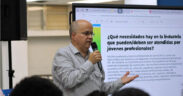 Antonio Gárate, president of Álvarez‐Díaz & Villalón and board member of the Puerto Rico Builders Association, speaks during the event.