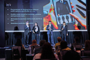 Students in the Bravo Family Foundation’s Empowering Young Entrepreneurs program pitch business ideas at Bravo Day 2025 in San Juan, Puerto Rico.
