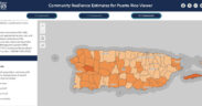 The Community Resilience Estimates Viewer shows social vulnerability by census tract in Puerto Rico in the event of a natural disaster.