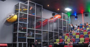 The Cine Kids auditorium at Plaza Guaynabo VIP Cinemas is designed for families with young children and includes an interactive play area.