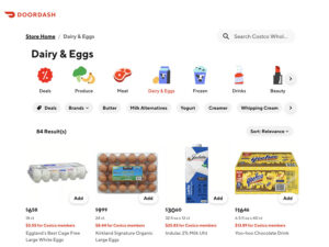 Costco’s full range of products — including groceries and food court items — is available through the app, which shows two prices: one for members and one for nonmembers.