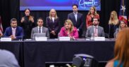 Gov. Jenniffer González meets with cabinet members and private sector leaders to discuss Puerto Rico’s response to new U.S. tariffs.