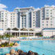 Embassy Suites San Juan also features a resort-style pool with lush gardens and a cascading waterfall.