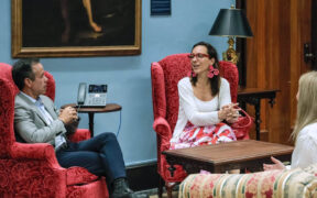 From left: San Juan Mayor Miguel Romero, Bogotá Secretary of Economic Development María del Pilar López-Uribe and Daphne Barbeito, director of San Juan’s Department of Economic Development and Tourism.