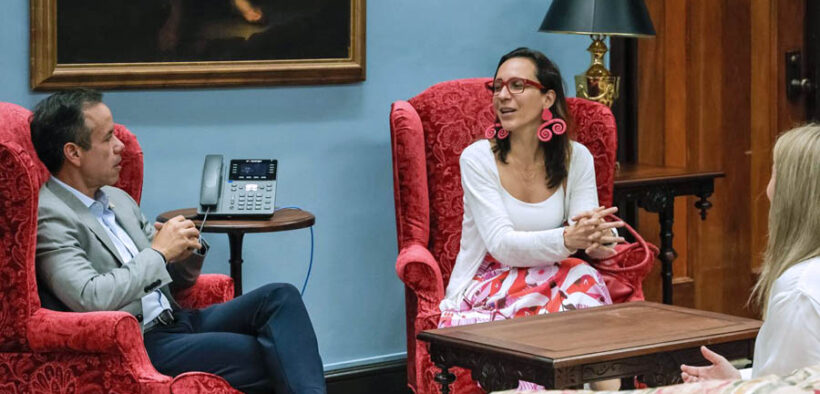 From left: San Juan Mayor Miguel Romero, Bogotá Secretary of Economic Development María del Pilar López-Uribe and Daphne Barbeito, director of San Juan’s Department of Economic Development and Tourism.