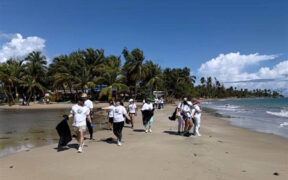 About 20 GM Sectec employees took part in the cleanup near the Herrera Bridge between Loíza and Río Grande.