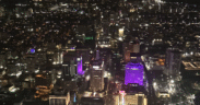 An aerial view of the Golden Mile, the main financial district of San Juan, Puerto Rico.