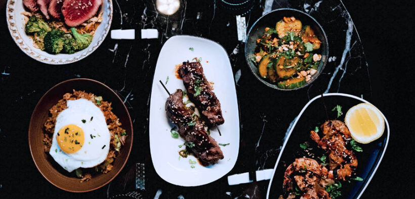 A selection of Pantera’s contemporary Asian dishes, blending bold flavors and artistic presentation.