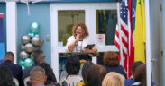 Aida Martínez, regional director of the Puerto Rico Small Business & Technology Development Center, during the inauguration of the new satellite office in Vega Baja.