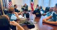 NET officials meet with licensed amateur radio operators to sign the new collaboration agreement expanding Puerto Rico’s Amateur Radio Bank.