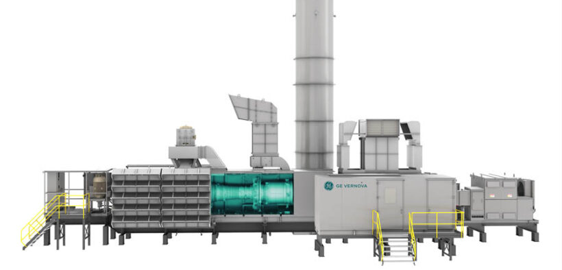 GE Vernova says its LM2500XPRESS gas turbine package is 95% factory assembled for faster site installation. (Credit: GE Vernova)