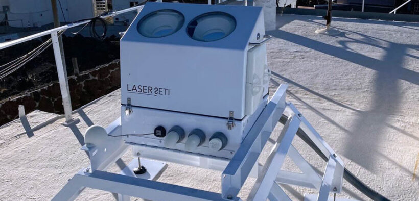 The LaserSETI instruments have arrived in Puerto Rico and are awaiting rooftop installation on Magüeyes Island, in partnership with the University of Puerto Rico. (Credit: LaserSETI.org)