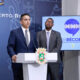 Treasury Secretary Ángel Pantojas, left, speaks alongside Office of Management and Budget Director Orlando Rivera-Berríos during a government briefing at La Fortaleza.