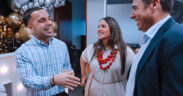 From left: Carlos Rivera, Awildalys Otero and Humberto Torres participate in the grand opening of Madison Insurance Group’s new office in Puerto Rico.