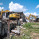 A deteriorated industrial building in the El Vigía Ward Industrial Park in Arecibo is being demolished by the Puerto Rico Industrial Development Company as part of its plan to clear 33 structures on the island for redevelopment. (Credit: PRIDCO)