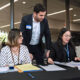 Secretary Sebastián Negrón of the Department of Economic Development and Commerce, center, with new Young Entrepreneur decree holders.