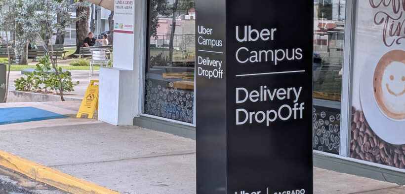 As part of Uber Campus, Universidad del Sagrado Corazón (Sacred Heart University) in San Juan, Puerto Rico, will feature official Uber signage and a designated pickup and drop-off zone to facilitate student use of the app.