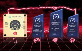 Claro Puerto Rico displays the 2025 awards from Ookla and Opensignal recognizing its performance in fastest fixed internet, best gaming experience and top mobile coverage on the island.