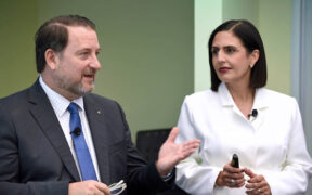 From left: Alberto Alesi, general director of ManpowerGroup in Mexico, the Caribbean and Central America, and Melissa Rivera-Roena, general manager of ManpowerGroup in Puerto Rico.