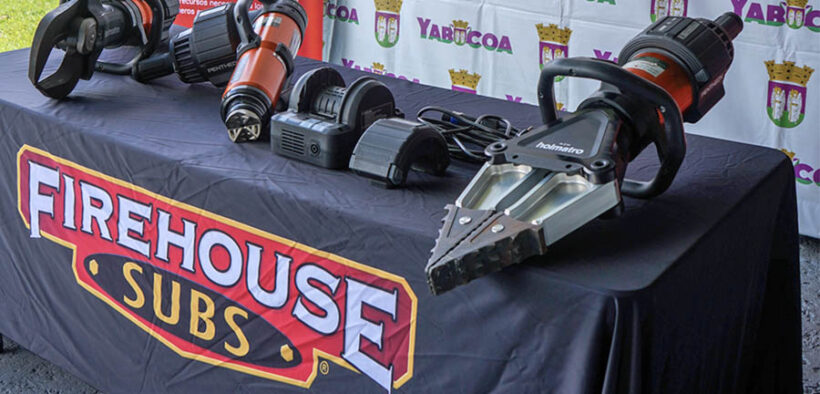 Rescue equipment funded by a $46,766 grant from the Firehouse Subs Public Safety Foundation was delivered to the Office of Emergency Management in Yabucoa to aid in vehicle extrications.