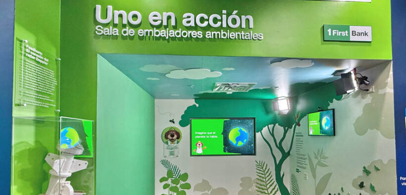 The “Uno en acción” interactive display at the EcoExploratorio: Museo de Ciencias de Puerto Rico.