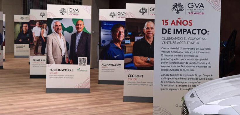 Grupo Guayacán’s exhibition at Plaza Las Américas highlights 15 alumni success stories from its Guayacán Venture Accelerator as part of its 15th anniversary.