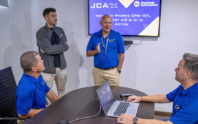 From left: JC Automation executives Eric Santana, Ricardo Conesa, Juan Sénquiz and Guillermo Aponte.
