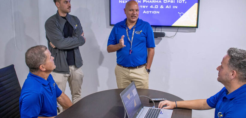 From left: JC Automation executives Eric Santana, Ricardo Conesa, Juan Sénquiz and Guillermo Aponte.