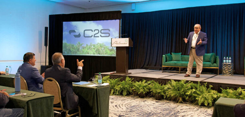 Jesús Colón, managing director of C2S, speaks during the organization’s annual meeting in Puerto Rico on artificial intelligence.