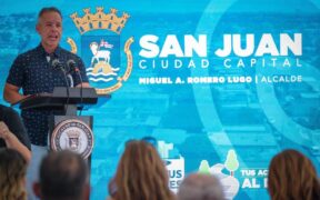 San Juan Mayor Miguel A. Romero announces a $90 million plan to improve streets and sidewalks across the capital over the next four years.