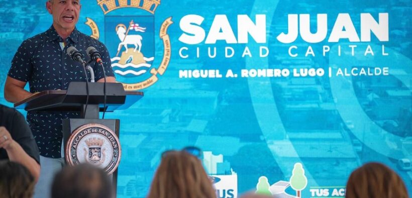 San Juan Mayor Miguel A. Romero announces a $90 million plan to improve streets and sidewalks across the capital over the next four years.
