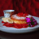 Pankēki with fruit compote is one of the featured dishes on Furtivo Speakeasy’s new Japanese brunch menu.