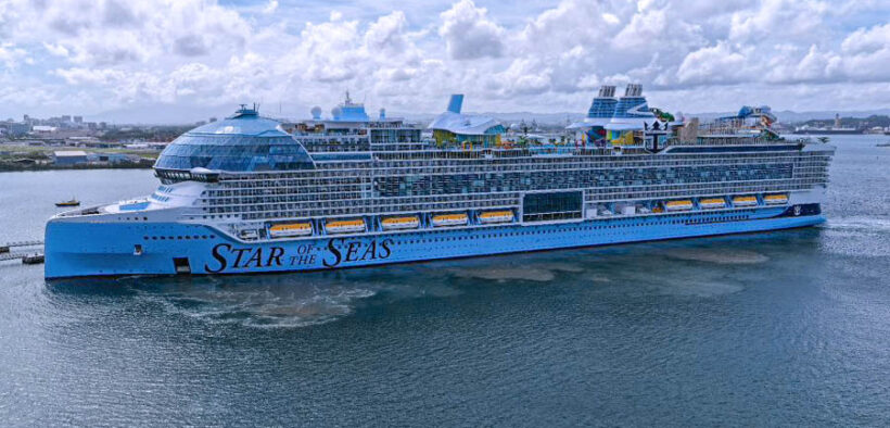 The Star of the Seas docked at San Juan’s Pier 3 during its first visit to Puerto Rico.