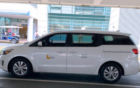 A taxi waits for passengers at Luis Muñoz Marín International Airport. (Credit: Taxi in Puerto Rico’s Facebook page)
