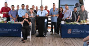 Puerto Rico Agriculture Secretary Josué Rivera, center, announces the incentives awarded.