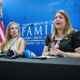 From left: Family Department Secretary Suzanne Roig-Fuertes and Labor Secretary María del Pilar Vélez-Casanova outline the government’s assistance plan for displaced federal workers in Puerto Rico.