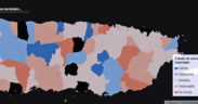 A map from ABRE Puerto Rico’s 2023 Municipal Fiscal Health Index shows the fiscal status of the island’s municipalities, with many classified as “Solid” or “Healthy” and only a few “In Crisis,” reflecting overall improvement in local finances.