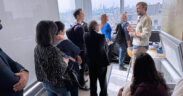 Thirteen Puerto Rican founders participating in the New York-Puerto Rico Life Science Exchange visit one of several biotech sites in New York.