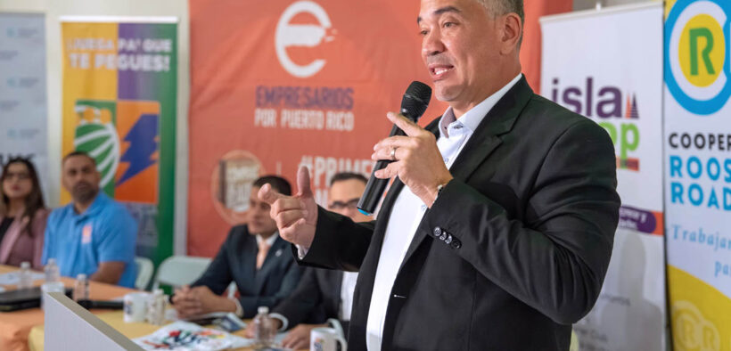 Elliot Pacheco, president of Empresarios por Puerto Rico, who announced the 10th-anniversary edition of the “Cómprale al de Aquí” (“Buy from Locals”) campaign.