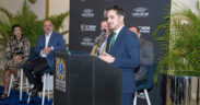 Rolando Padua, president of Paulson Puerto Rico, during the opening of BetMGM’s first satellite sportsbook at the Mayagüez Resort & Casino.