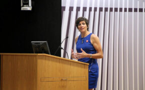 Attorney Sylmarie Arizmendi speaks about the risks of gender bias in artificial intelligence during the Society for Human Resource Management’s Southern Labor Symposium, held recently in Ponce, Puerto Rico.