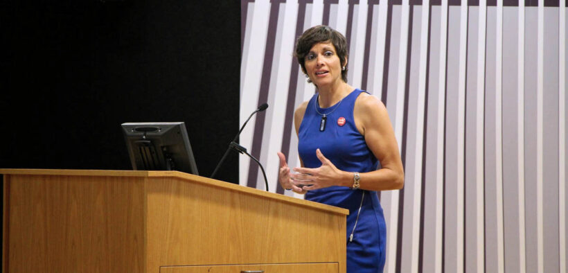 Attorney Sylmarie Arizmendi speaks about the risks of gender bias in artificial intelligence during the Society for Human Resource Management’s Southern Labor Symposium, held recently in Ponce, Puerto Rico.