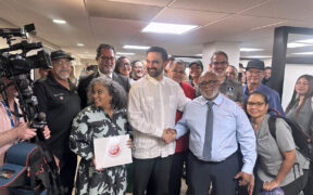 Zohran Mamdani’s visit to Puerto Rico last week during the Somos conference, congratulating El San Juan Local 610 workers on winning their labor contract. (Credit: Zohran Mamdani’s X page)